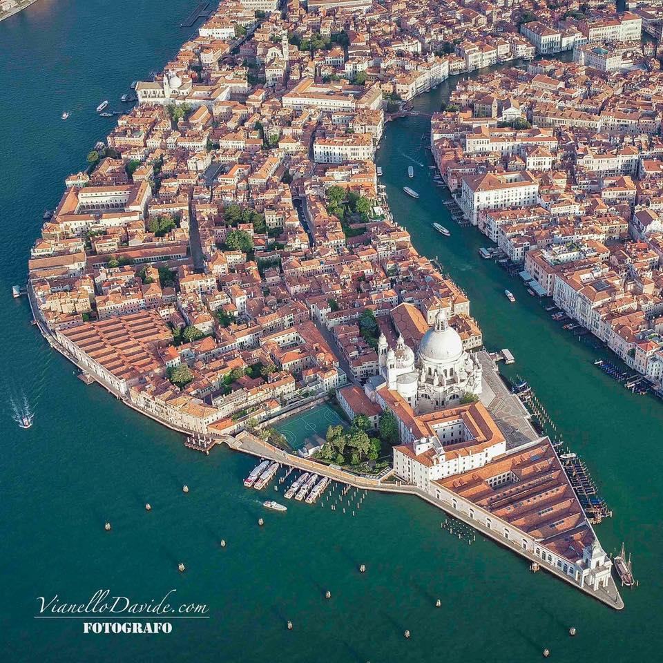 venezia dall'alto: la zona della salute