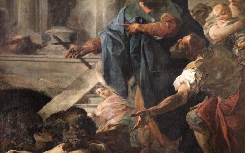 Chiesa di San Stae, san Taddeo indica un prodigio