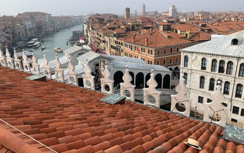 Vista dalla terrazza del fontego dei tedeschi