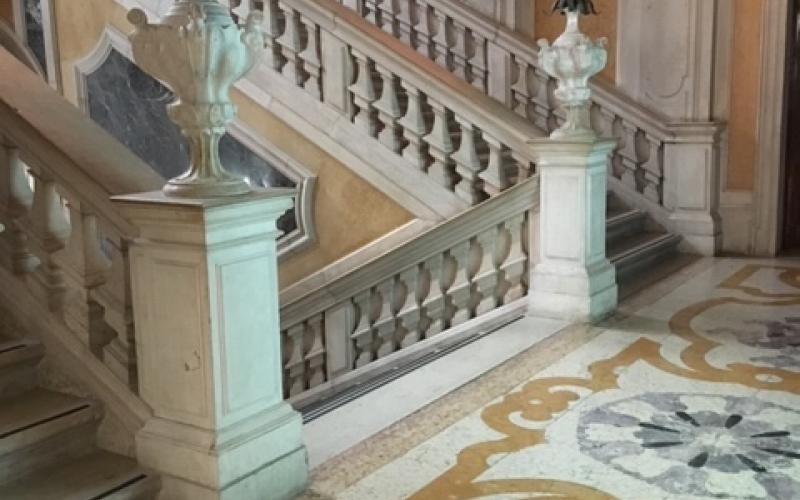 Pavimenti dello scalone di Palazzo Grassi: il mezzanino