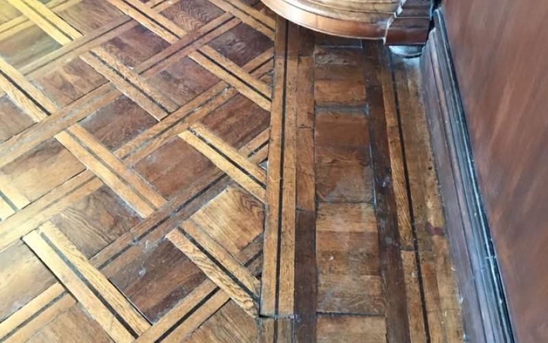 Palazzo Pisani a Santa Marina: i pavimenti in parquet intarsiato