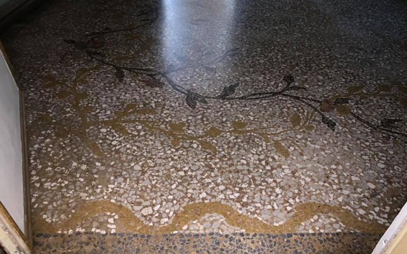I pavimenti alla veneziana all'interno di Palazzo Pisani a Venezia