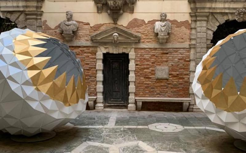 Palazzo Pisani a Venezia: il pavimento del cortile interno
