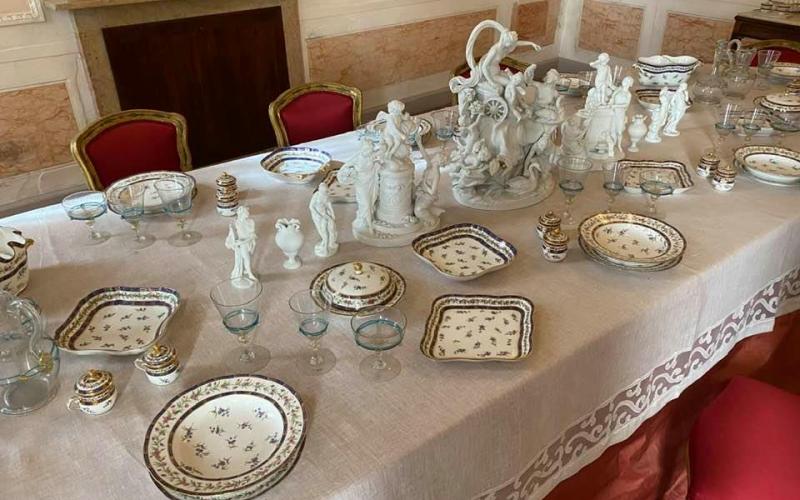 Palazzo Querini Stampalia, la sala da pranzo con il tavolo preparato