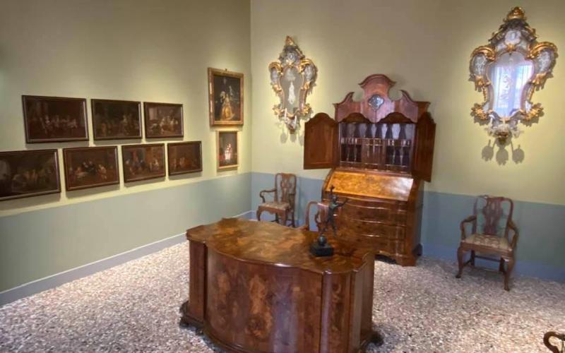 Palazzo Querini Stampalia, la stanza studio con gli specchi 