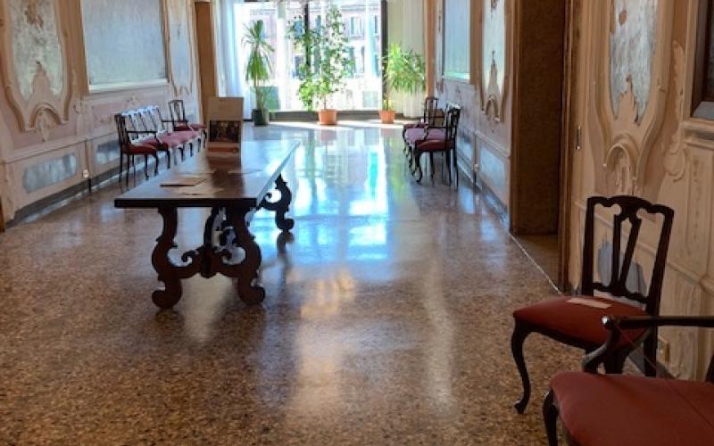 Palazzo Soranzo Piovene a Venezia il portego