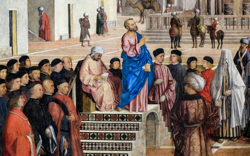 Scuola di San Marco: quadro in cui predica ad Alessandria