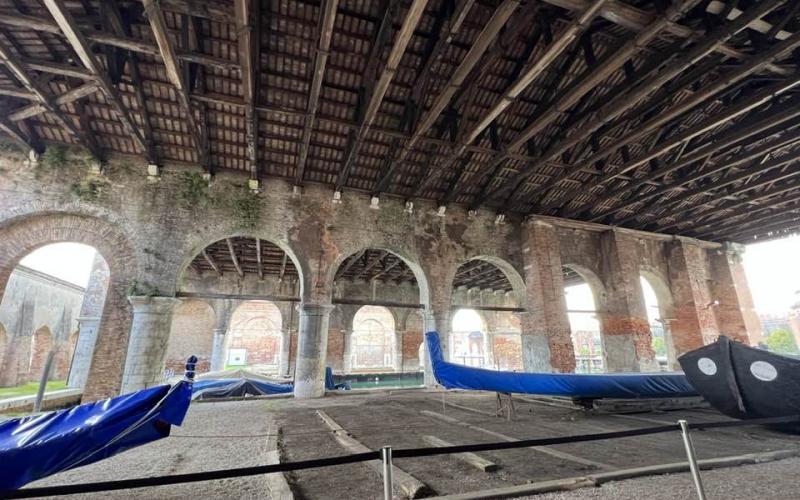 Darsena all'arsenale vecchio a Venezia