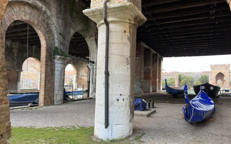 Darsena all'arsenale vecchio a Venezia