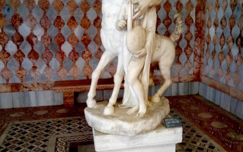 Ca' D'oro, statua nel portego