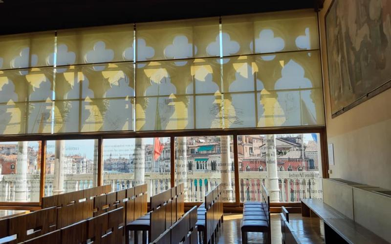 Interni di Ca' Foscari: l'aula baratto disegnata da Scarpa