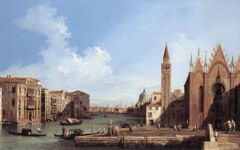 Canal Grande, Chiesa della Carità, quadro del canaletto