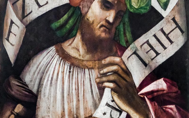 Profeta Ezechiele, quadro nel soffitto della Chiesa dei Miracoli