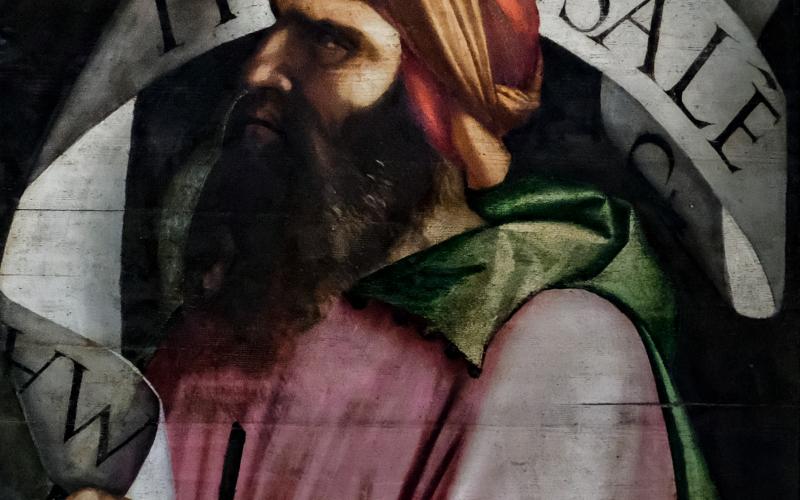 Profeta Matusalemme, ritratto sul quadro nel soffitto della Chiesa