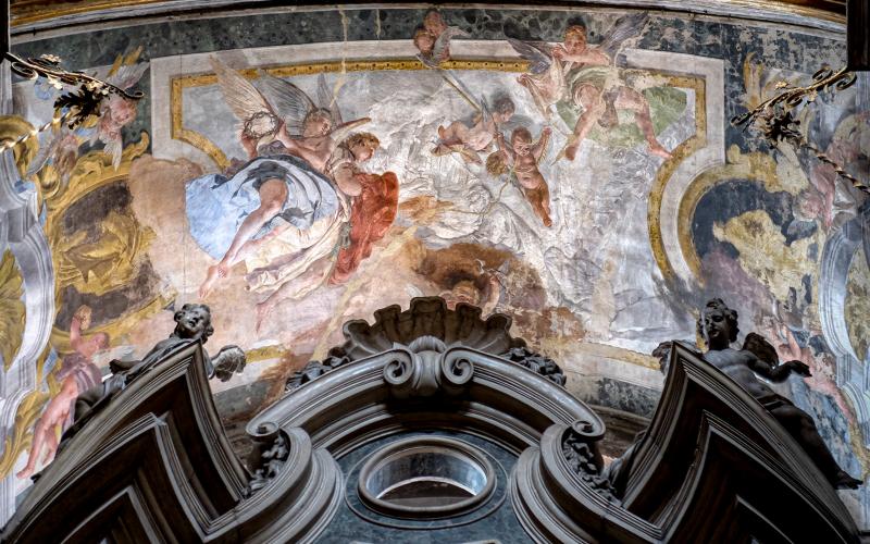 Affresco del Tiepolo nella Chiesa degli Scalzi: Gesù prega nell'orto del Getsemani