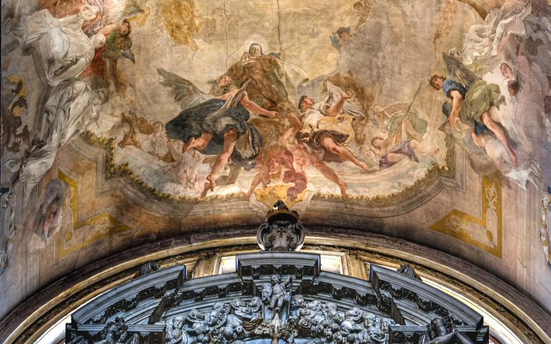 Chiesa degli Scalzi: affresco di Santa Teresa