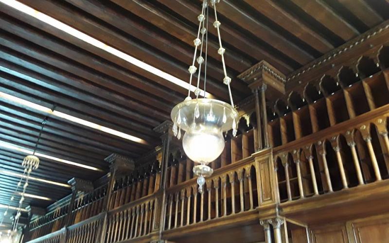 Il soffitto del secondo piano nobile di Palazzo Cavalli Franchetti a Venezia