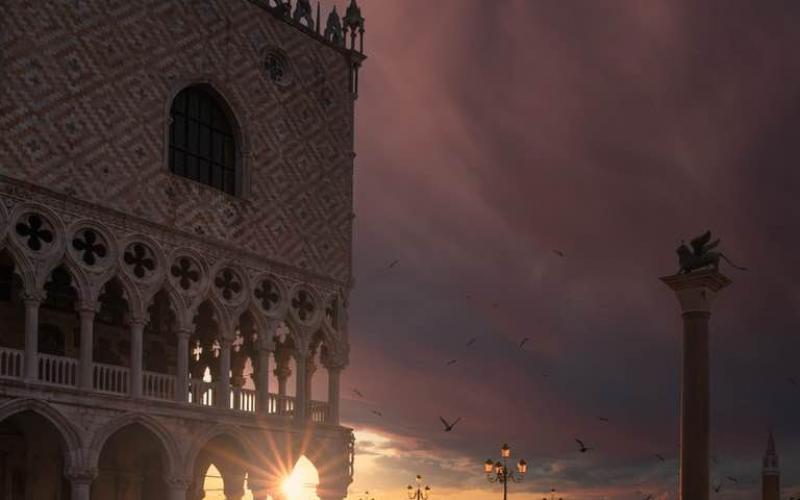 Palazzo Ducale di Venezia, all'alba