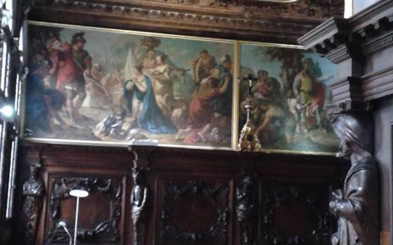I pavimenti della sala dell'Archivio